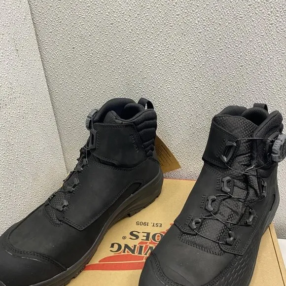 Red Wing Apex Work Boots – Black Leather Size Men’s 10 – Style 2144 –
