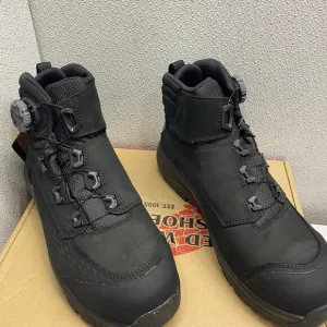 Red Wing Apex Work Boots – Black Leather Size Men’s 10 – Style 2144 –