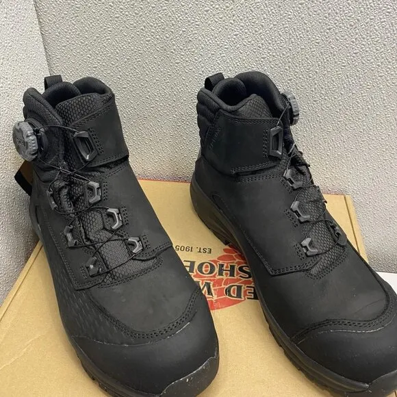 Red Wing Apex Work Boots – Black Leather Size Men’s 10 – Style 2144 –