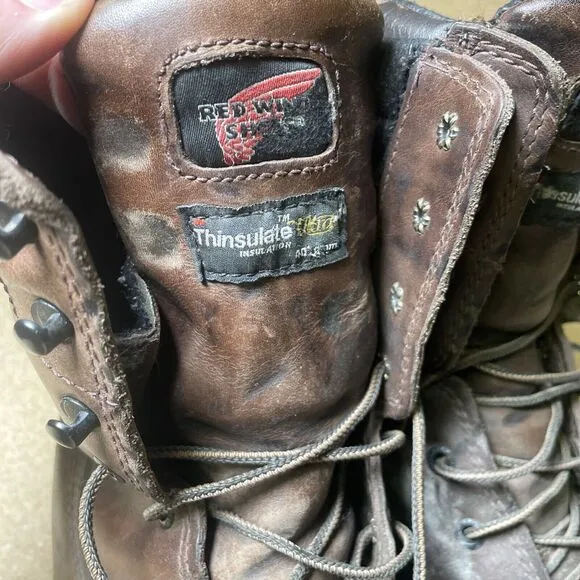 Red Wing Boots ASTM F 2413-11 Steel Toe Vibram Sole. Brown Size 10D