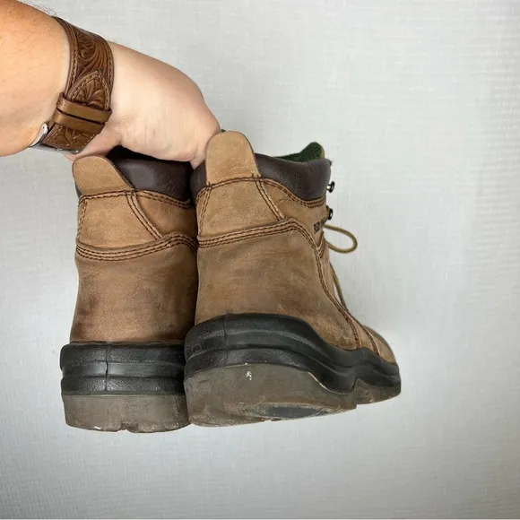 Red Wing Shoes | 8 Brown Leather Work Boots with Distressed Finish 2240