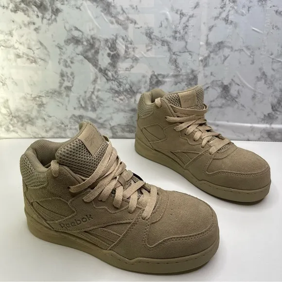 Reebok BB4500 Beige Work &amp; Safety Shoes Sneakers woman 6 leather upper comp toe