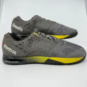 Reebok CrossFit Nano 5.0 Training Shoes Mens 13 Grey Black Yellow Sneaker V72408