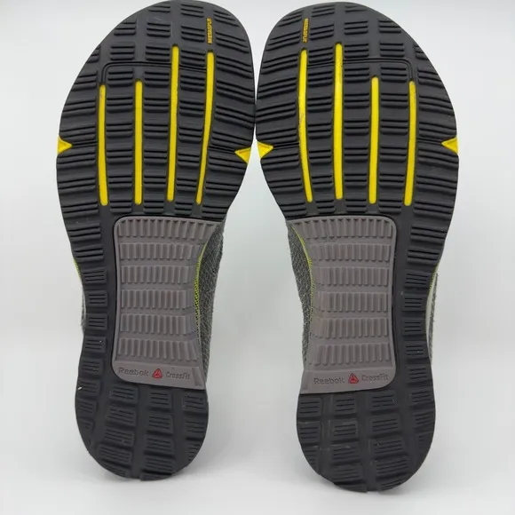 Reebok CrossFit Nano 5.0 Training Shoes Mens 13 Grey Black Yellow Sneaker V72408
