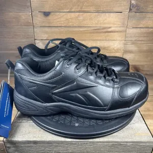 Reebok Jorie Sneakers Mens Size 10.5 Wide Composite Toe Black Leather Work Shoes