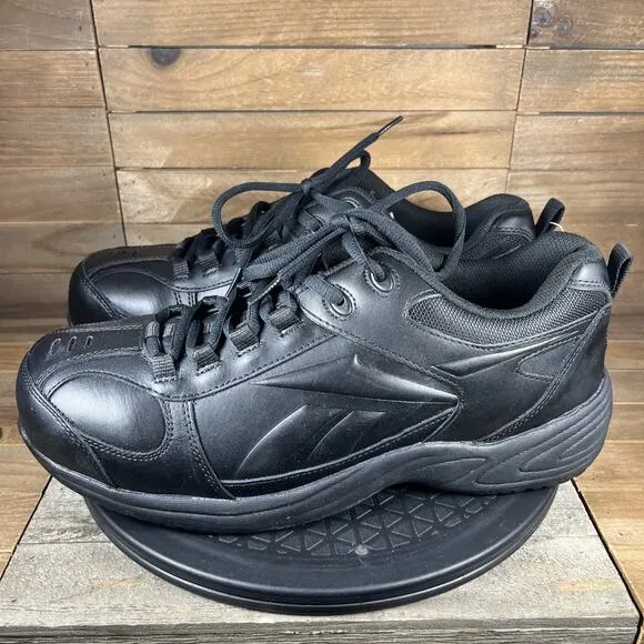 Reebok Jorie Sneakers Mens Size 10.5 Wide Composite Toe Black Leather Work Shoes