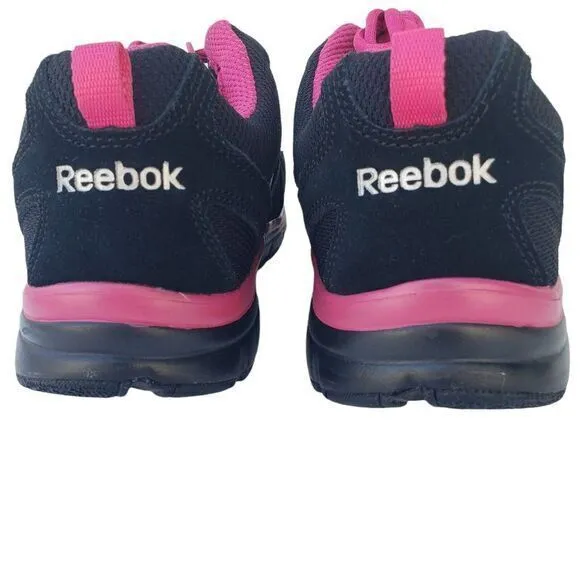 Reebok Men's Training Sneakers Shoes Size 7.5 W Black‎ Fuchsia Athletic Running