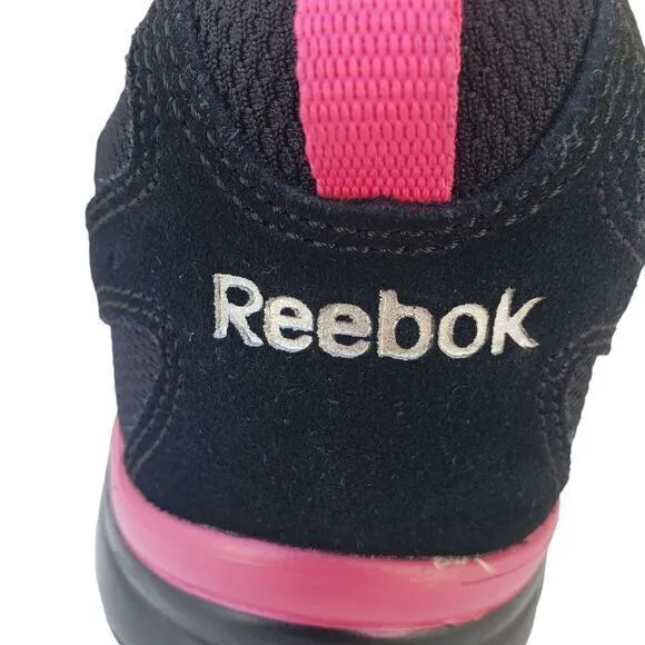 Reebok Men's Training Sneakers Shoes Size 7.5 W Black‎ Fuchsia Athletic Running