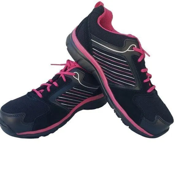 Reebok Men's Training Sneakers Shoes Size 7.5 W Black‎ Fuchsia Athletic Running