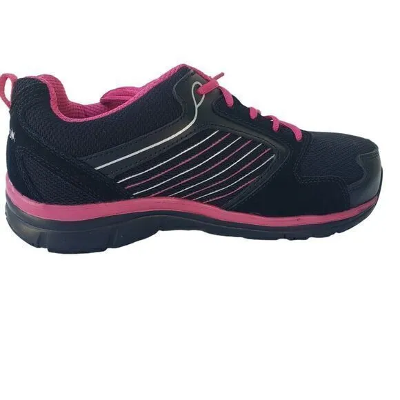 Reebok Men's Training Sneakers Shoes Size 7.5 W Black‎ Fuchsia Athletic Running