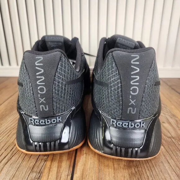 Reebok Nano X2 Mens 11.5 Black Gum Sole Training Workout Sneaker Shoes 100047842