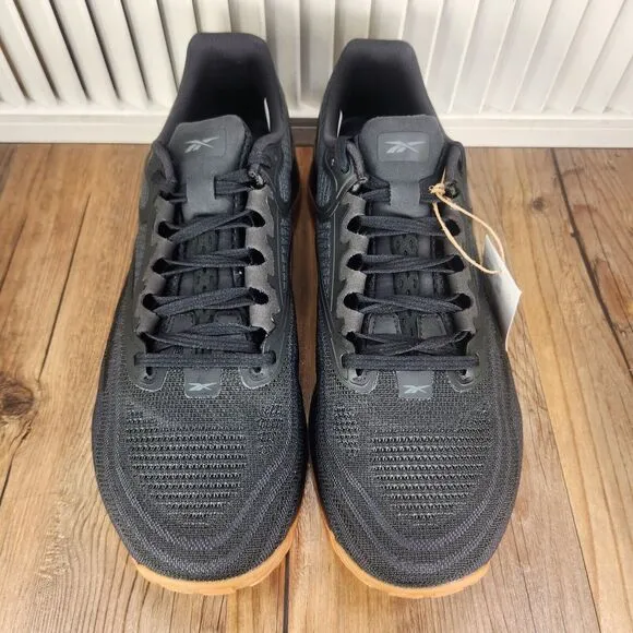 Reebok Nano X2 Mens 11.5 Black Gum Sole Training Workout Sneaker Shoes 100047842