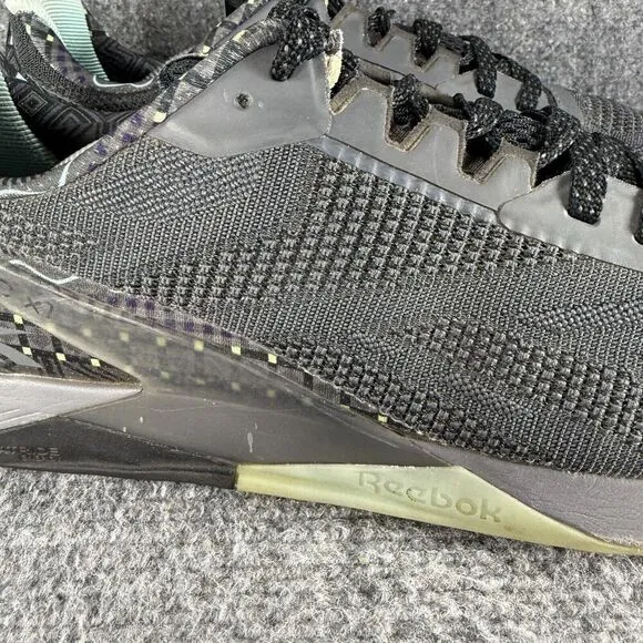 Reebok Nano X1 Lux Mens 12.5 Shoes Gray Training Crossfit Gym Lifting