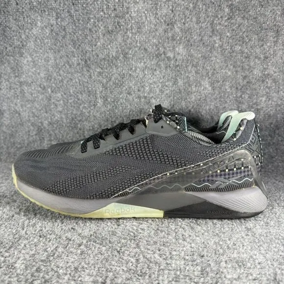 Reebok Nano X1 Lux Mens 12.5 Shoes Gray Training Crossfit Gym Lifting