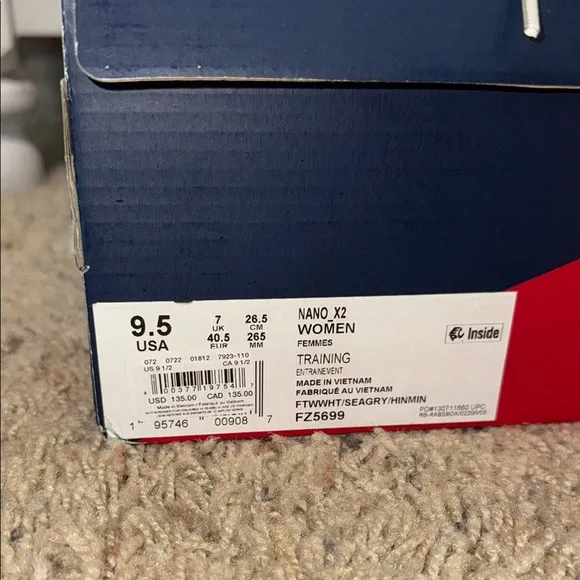 Reebok White and Blue Women's Training Shoes