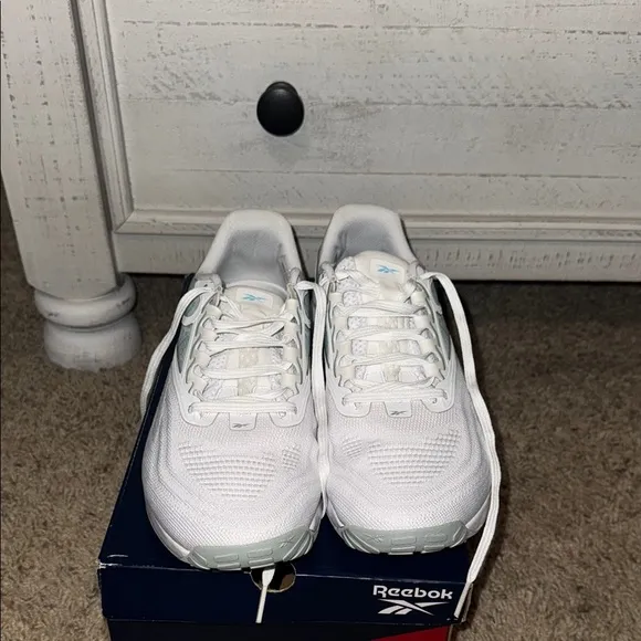 Reebok White and Blue Women's Training Shoes
