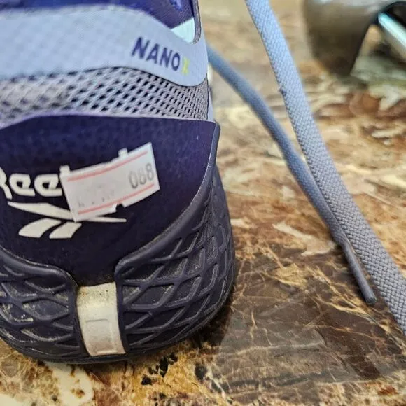 Reebok women's Nano x training purple shoes size 9.       088