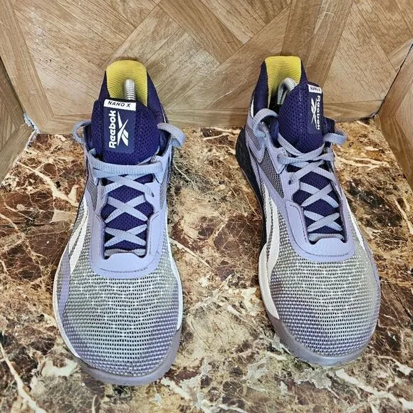 Reebok women's Nano x training purple shoes size 9.       088