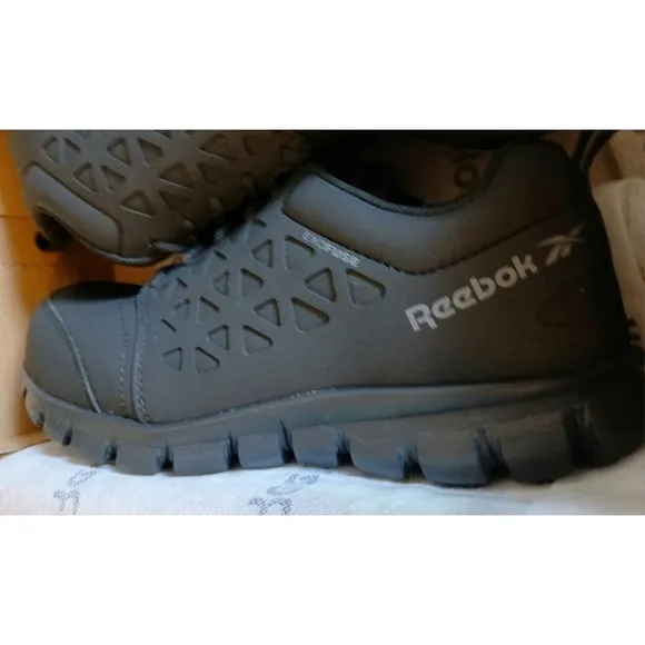 Reebok Work Shoes Sublite ASTM F2413-18 M/I/C/EH Alloy Toe Black 7.5 M MENS #774