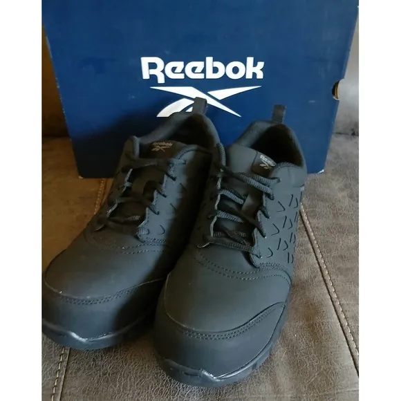 Reebok Work Shoes Sublite ASTM F2413-18 M/I/C/EH Alloy Toe Black 7.5 M MENS #774