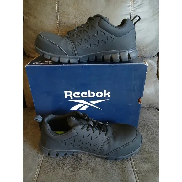 Reebok Work Shoes Sublite ASTM F2413-18 M/I/C/EH Alloy Toe Black 7.5 M MENS #774