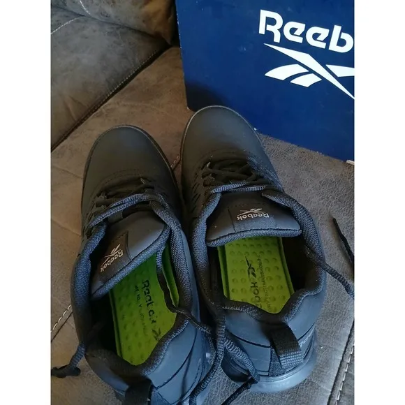 Reebok Work Shoes Sublite ASTM F2413-18 M/I/C/EH Alloy Toe Black 7.5 M MENS #774