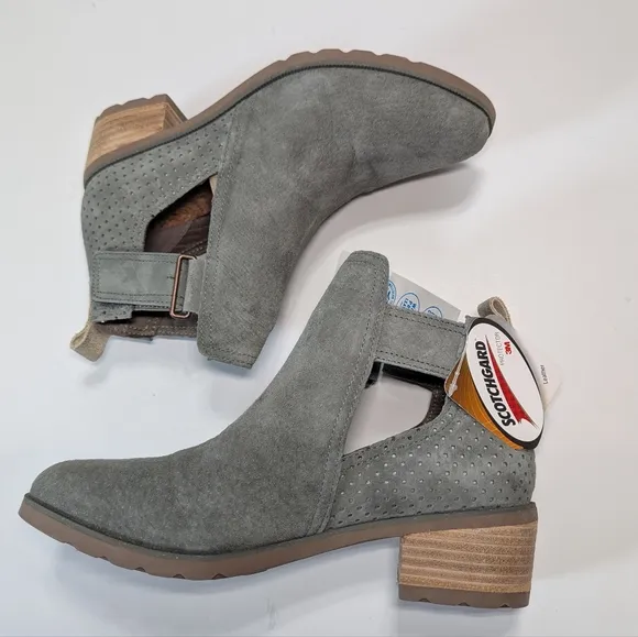 Reef Voyage Breeze Gray Suede Ankle Boots Size 6.5
