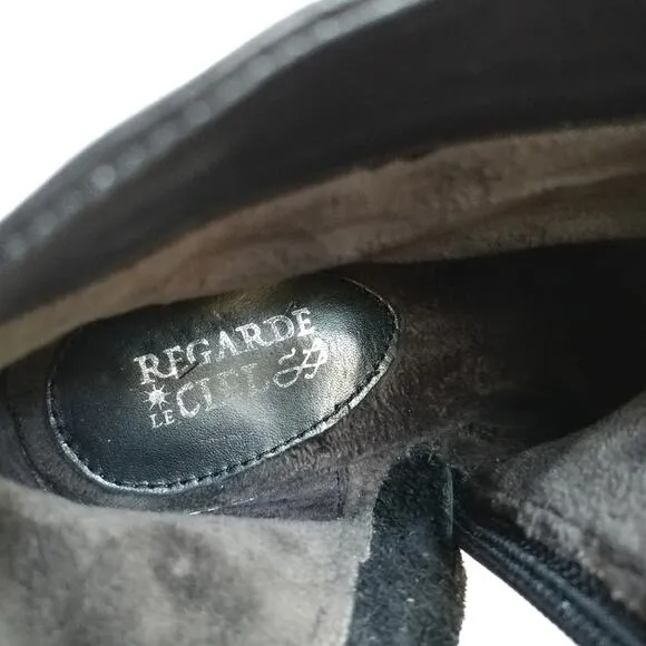 Regade La Ciel Lined Black Leather Boots Size 41