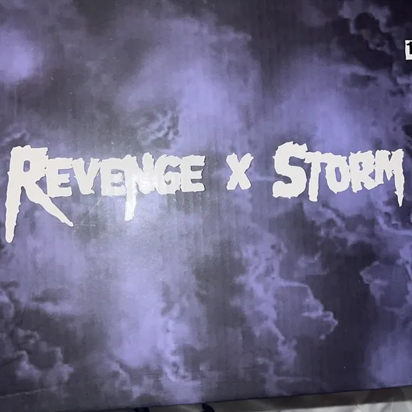 REVENGE X STORM VOL. 2 HI TOP SNEAKERS/SHOES IN BLACK FLAME | NEW/NWOB!!⚡️⚡️