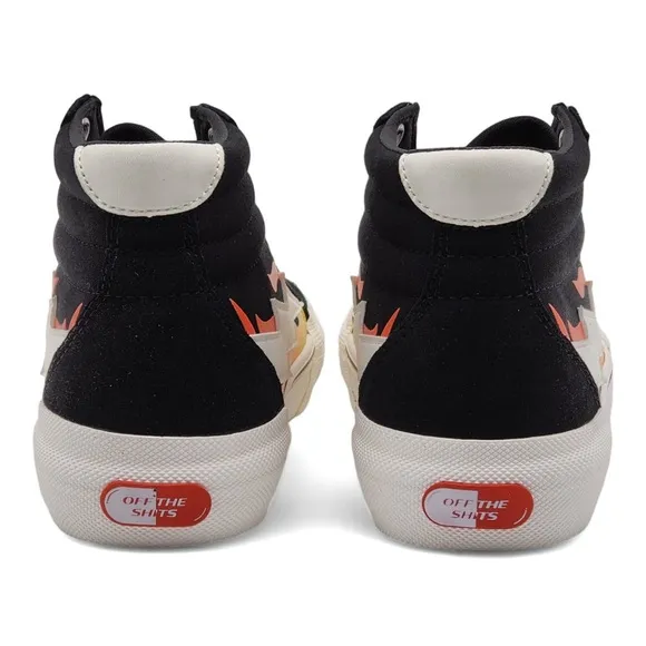 REVENGE X STORM VOL. 2 HI TOP SNEAKERS/SHOES IN BLACK FLAME | NEW/NWOB!!⚡️⚡️