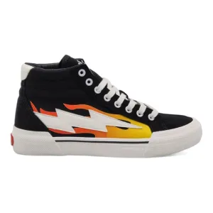 REVENGE X STORM VOL. 2 HI TOP SNEAKERS/SHOES IN BLACK FLAME | NEW/NWOB!!⚡️⚡️