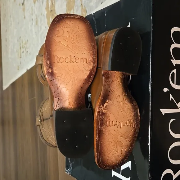 Rock'em Florencia Arena Leather Cowboy Boots