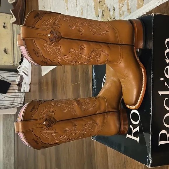 Rock'em Florencia Arena Leather Cowboy Boots