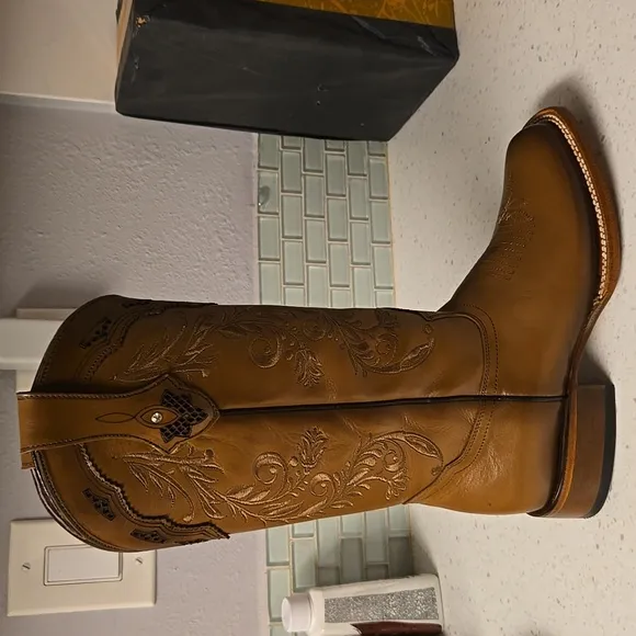 Rock'em Florencia Arena Leather Cowboy Boots
