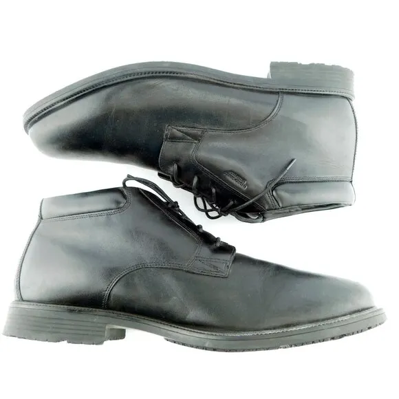 ROCKPORT Waterproof Black Leather Lace-up Ankle Boots Men's 13