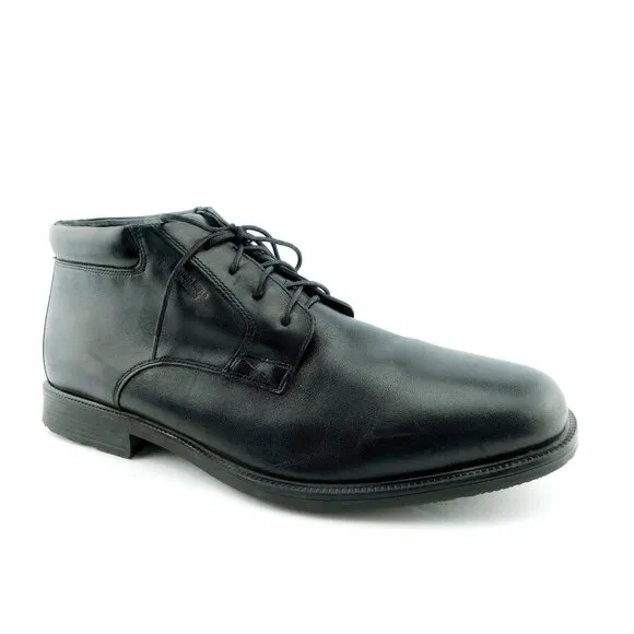 ROCKPORT Waterproof Black Leather Lace-up Ankle Boots Men's 13
