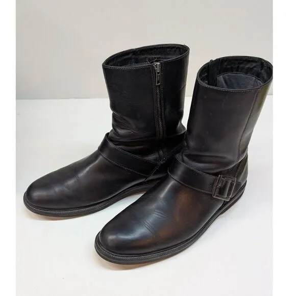 Rockport Waterproof Leather Black Boots, men's 11.5