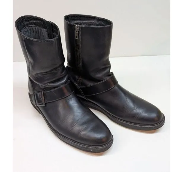 Rockport Waterproof Leather Black Boots, men's 11.5