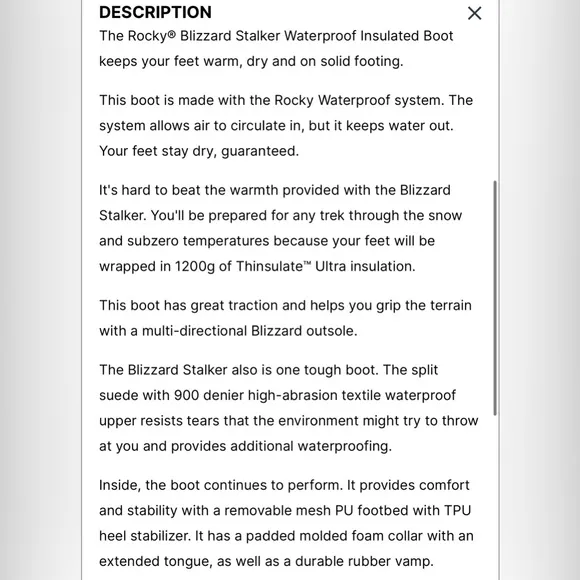Rocky Blizzard Stalker Insulated Boots