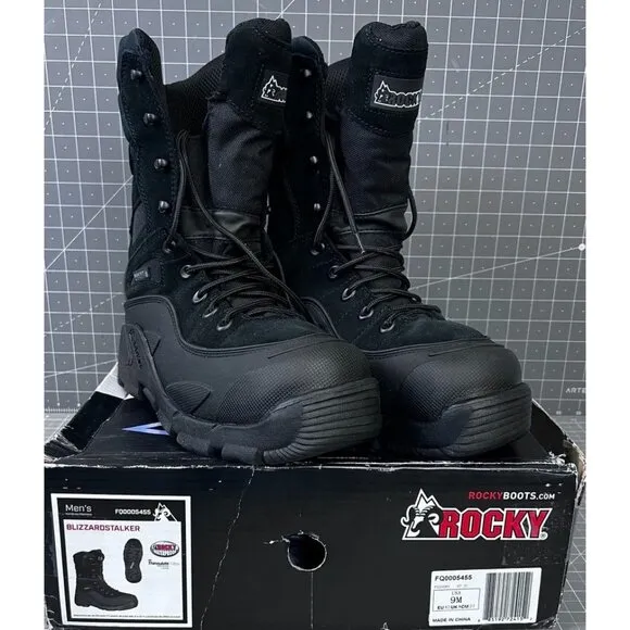 ROCKY Blizzardstalker Pro Waterproof Insulated Boots Men's 9 US Black ~~NEW~~