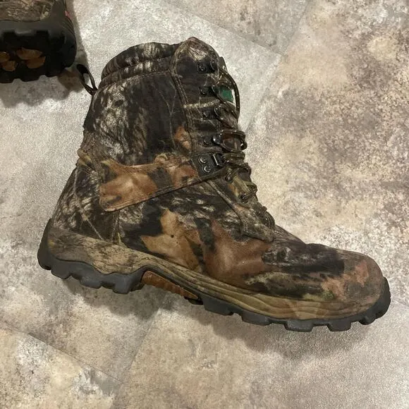 rocky goretex camouflage waterproof mens hunting boots size 11.5