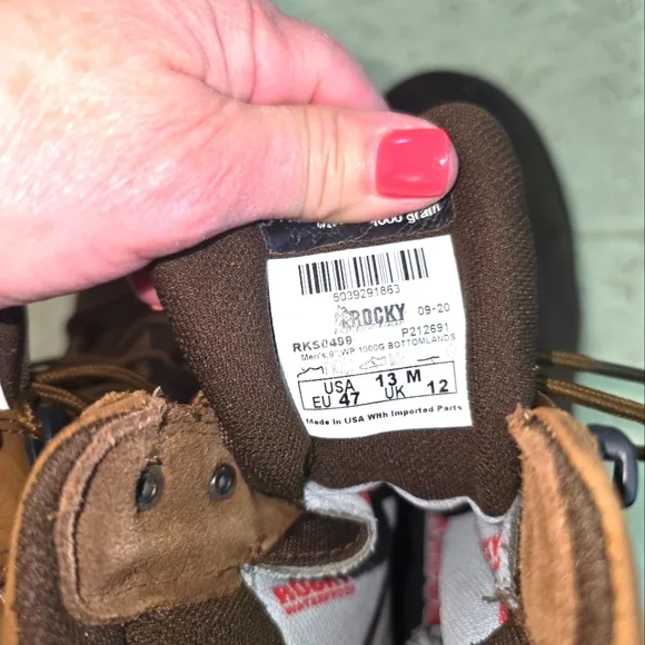 Rocky Men’s Stalker Waterproof 1000G Insulated Size 13 Brown