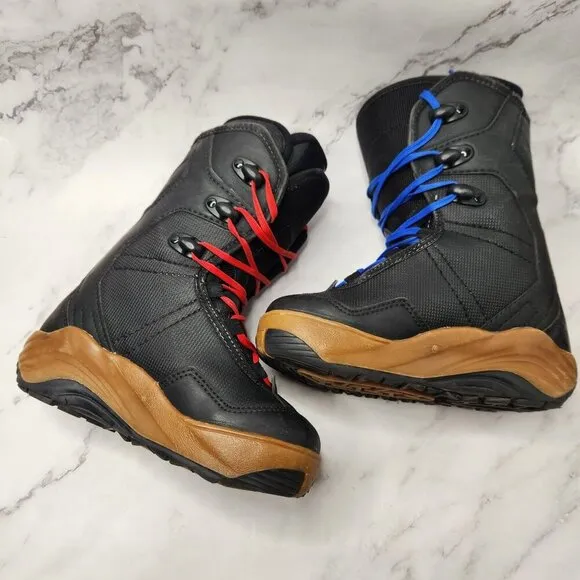 Rossignol Rider Snowboarding Boots Black Colorful Laces Youth Unisex 3.5