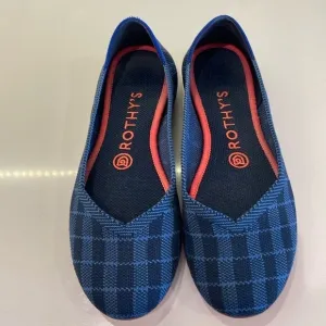 Rothy’s Blue Checked Shoes—BEAUTIFUL Color &amp; Pattern—EXCELLENT Cond! Comfort—7.5