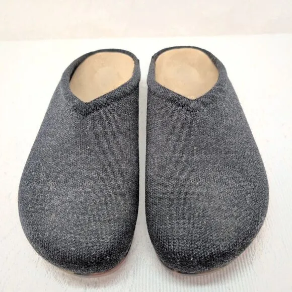 Rothy’s The Casual Clog Women 7 Soft Black Merino Wool Boho Coastal Modest Folk