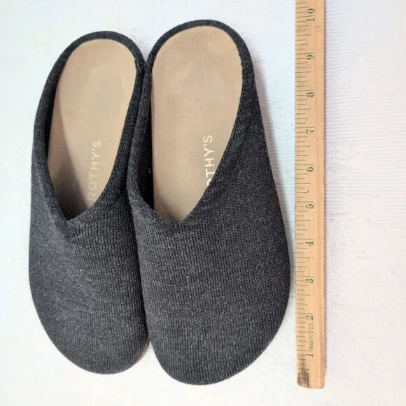 Rothy’s The Casual Clog Women 7 Soft Black Merino Wool Boho Coastal Modest Folk