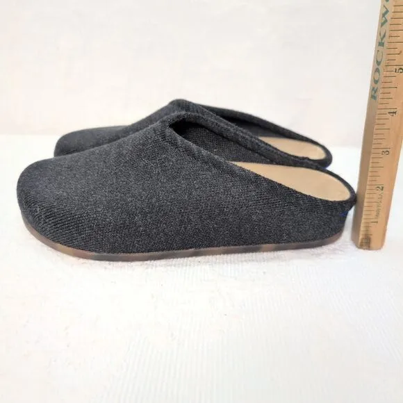 Rothy’s The Casual Clog Women 7 Soft Black Merino Wool Boho Coastal Modest Folk