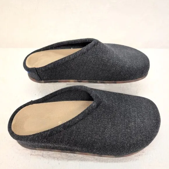 Rothy’s The Casual Clog Women 7 Soft Black Merino Wool Boho Coastal Modest Folk