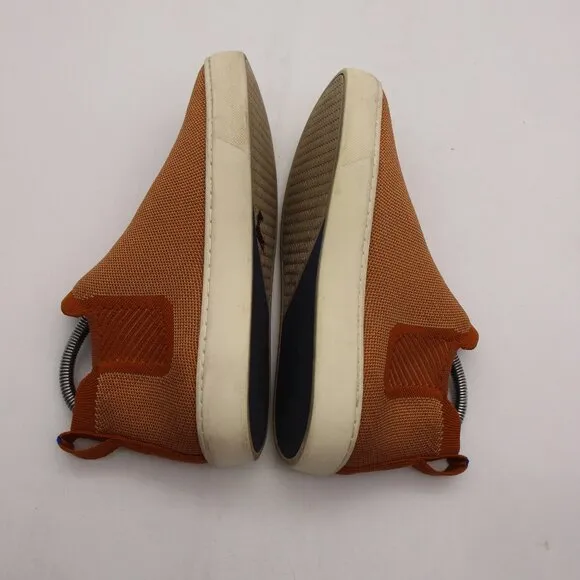 Rothy's The Chelsea Women's Size 7.5 Hi Top Sneakers Fawn Caramel Textile Shoes