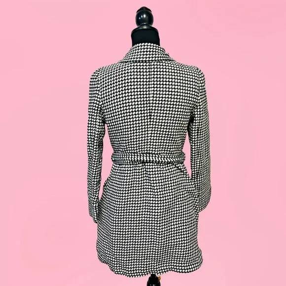 ROXY Outwear Peacoat Mid-Long Single Breasted Plaid Coat Winter Jacket Medium